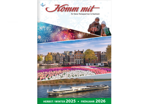 Dekorative Abbildung - Komm mit Reisen - Herbst / Winter 2025 - Frühjahr 2026