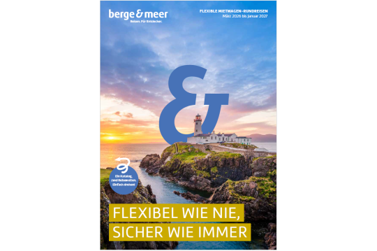 Dekorative Abbildung - berge & meer - Doppelkatalog Mietwagen- und Individualreisen 2026/2027