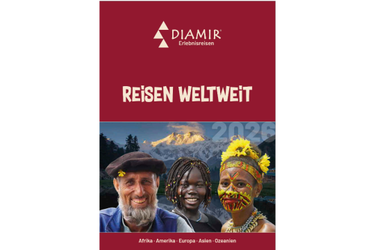 Dekorative Abbildung - Diamir Erlebnisreisen 2026 - Afrika - Amerika - Europa - Asien - Ozeanien