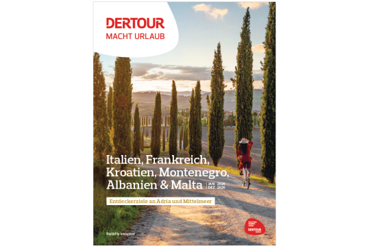 Dekorative Abbildung - DERTOUR Italien, Frankreich, Kroatien, Montenegro, Albanien & Malta 2026