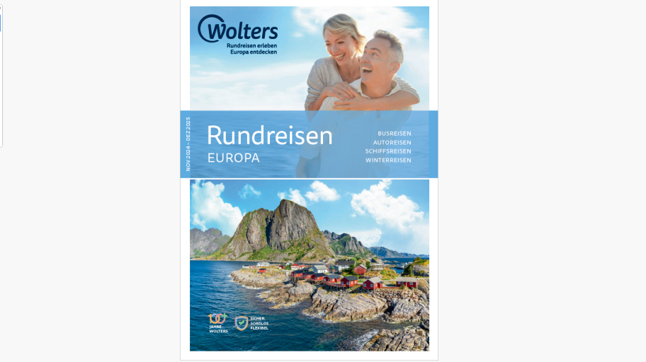 Wolters Rundreisen Europa 2025